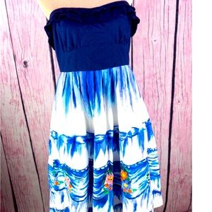 Anthropologie Natalie Lete First Dance Blue Dress size 8